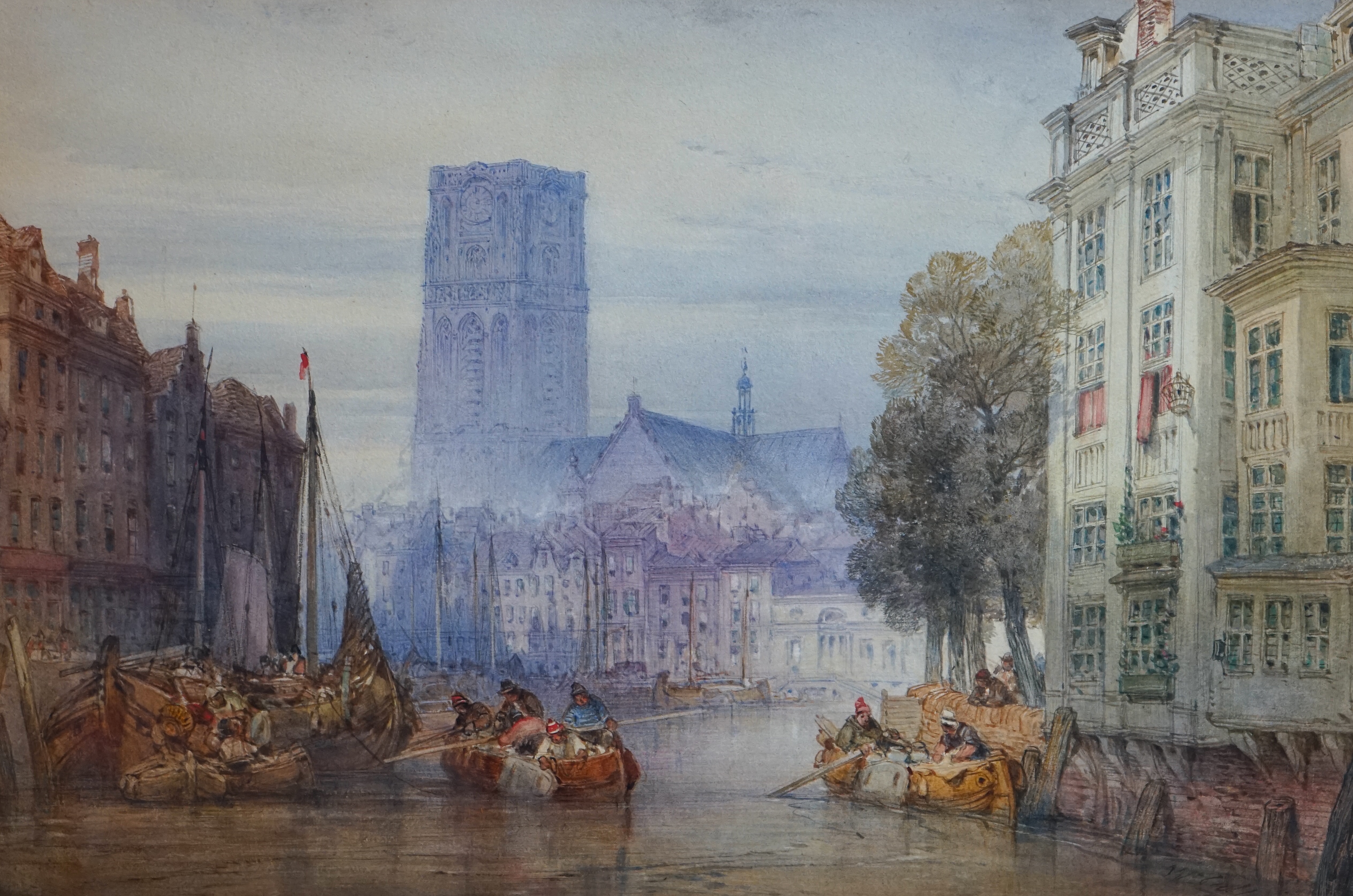 William Callow (British, 1812-1908), The Great Church of St Laurence, Rotterdam, watercolour, 38 x 56cm